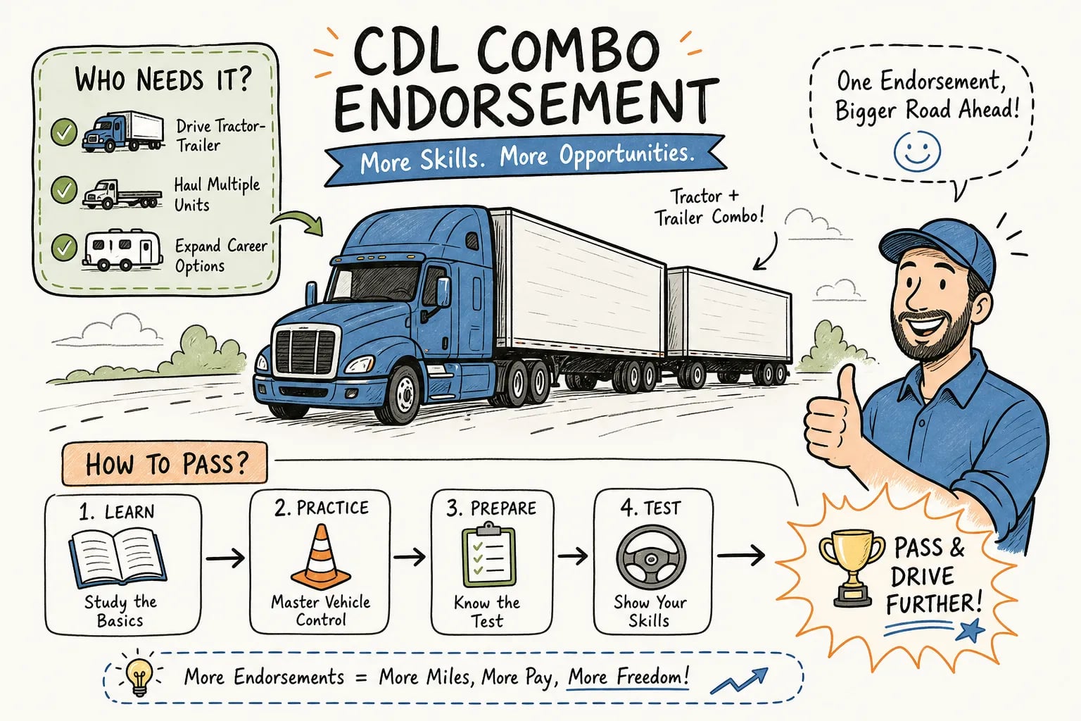 CDL Combo Endorsement: Who Needs It and How to Pass