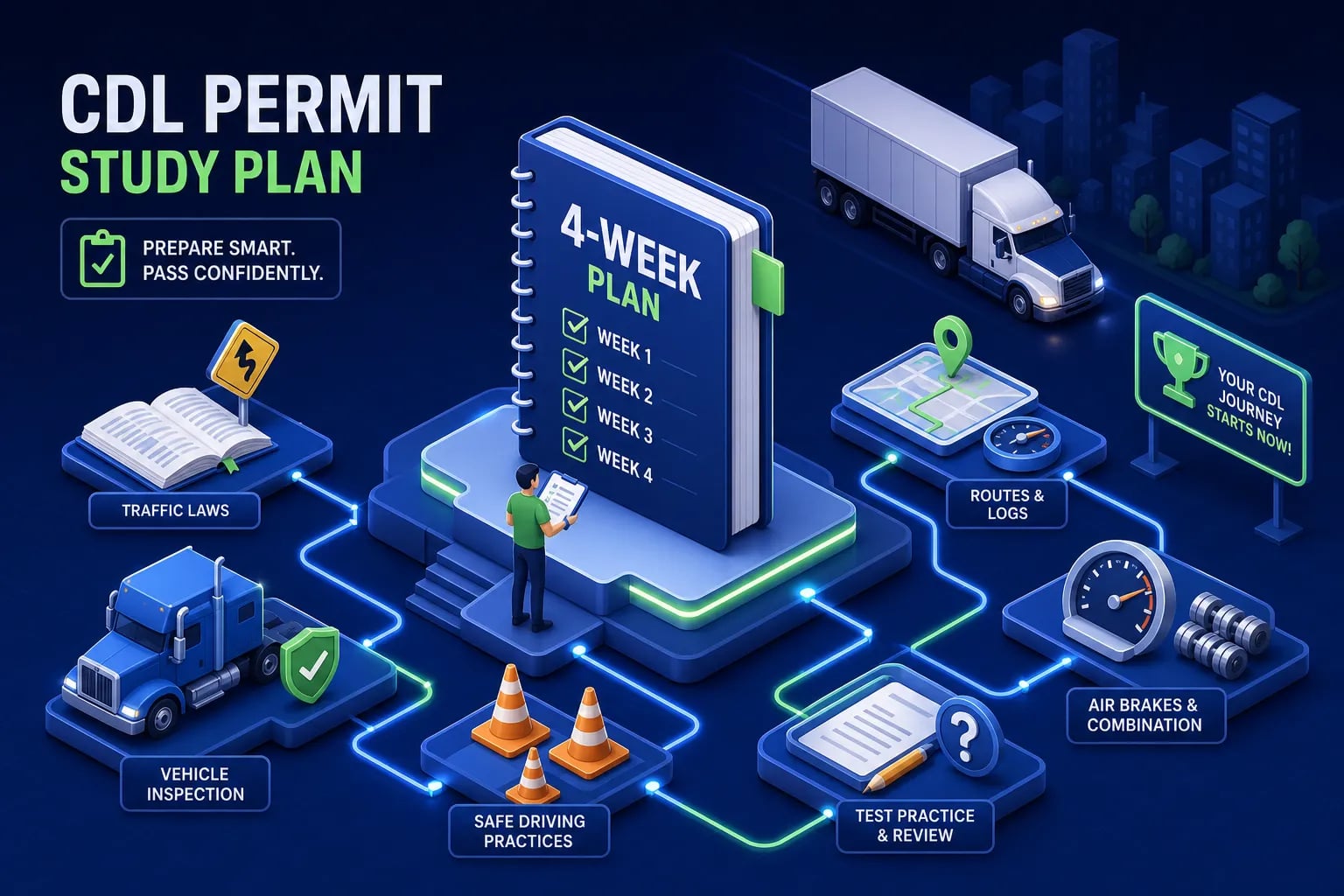 What to Study for Your CDL Permit: A 4-Week Plan That Works