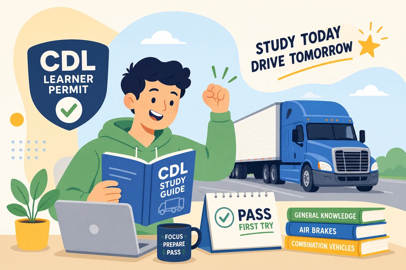CDL Learner Permit Study Guide: Pass on Your First Try