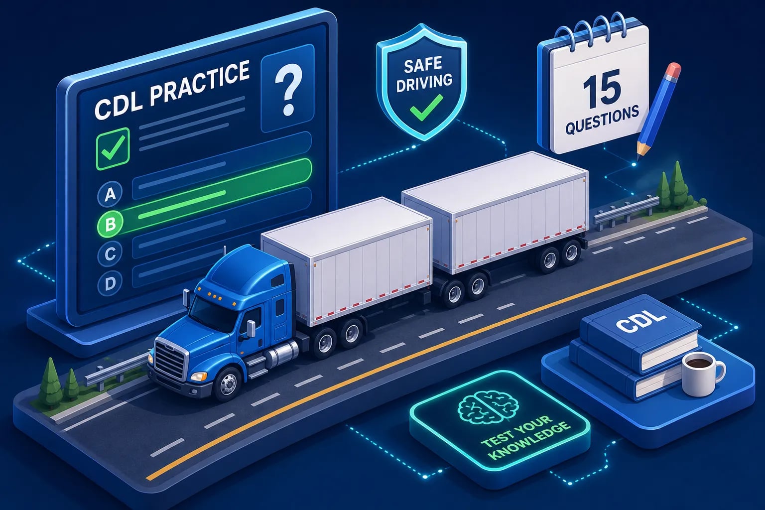 Combination Vehicles Quiz: 15 Free CDL Practice Questions