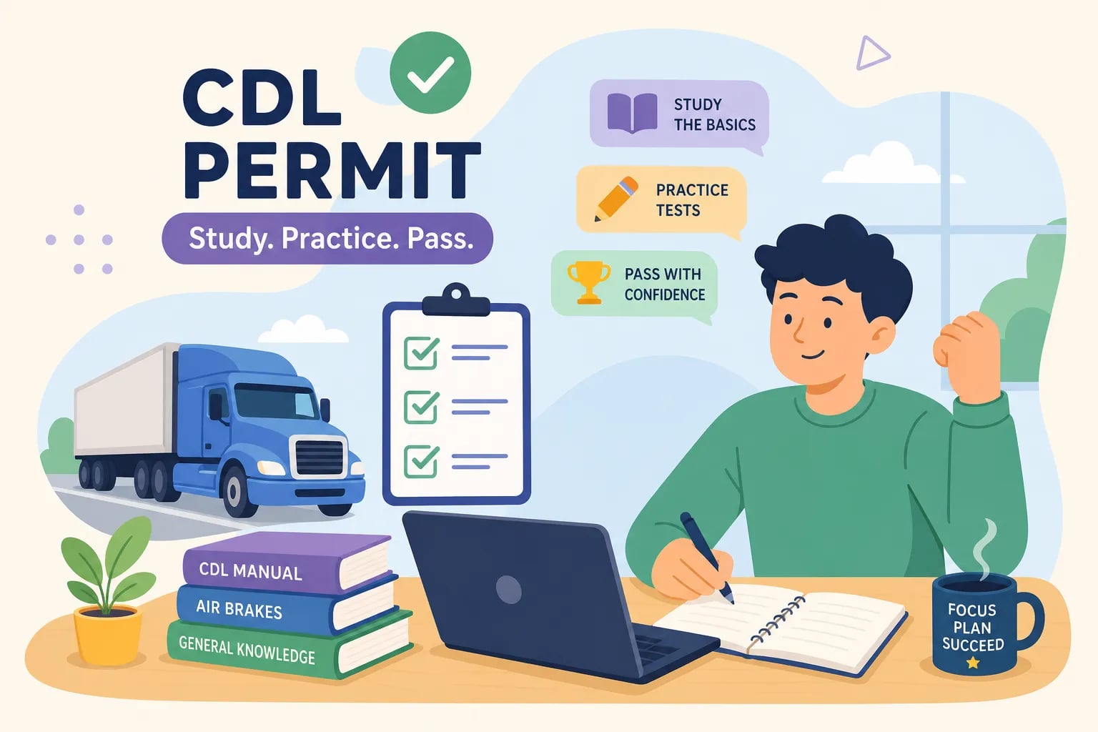 CDL Permit Practice Test: How to Study and Pass in 2026