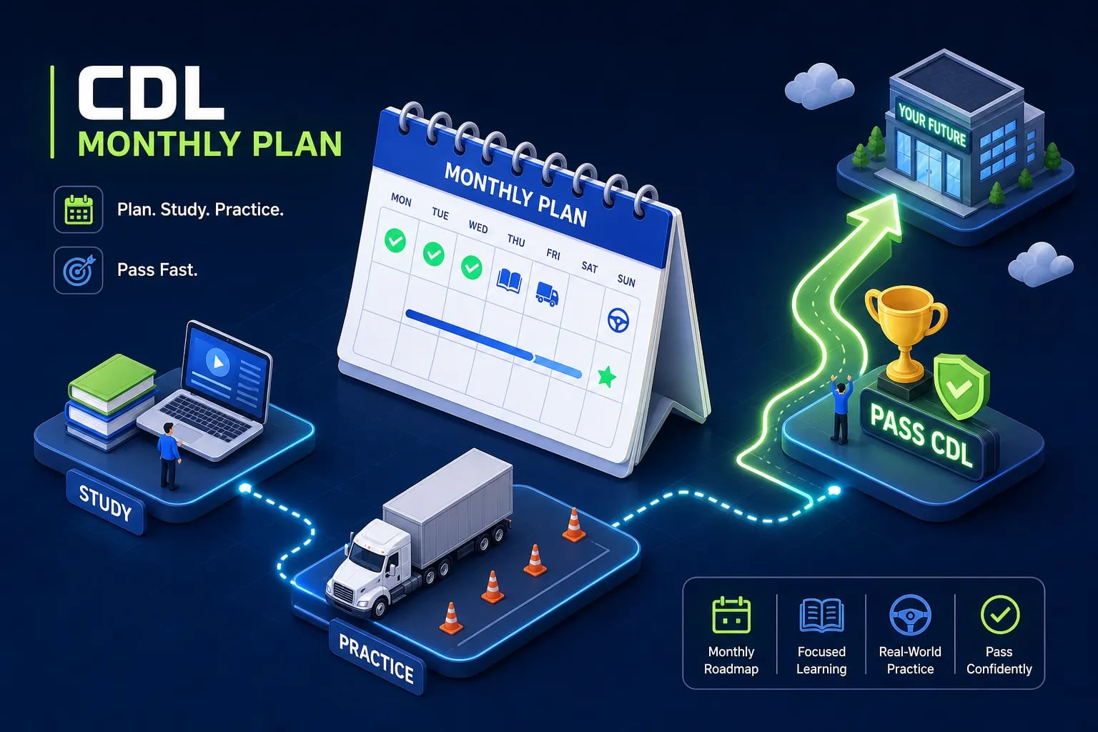 CDL Monthly Plan: What It Includes and How to Pass Fast